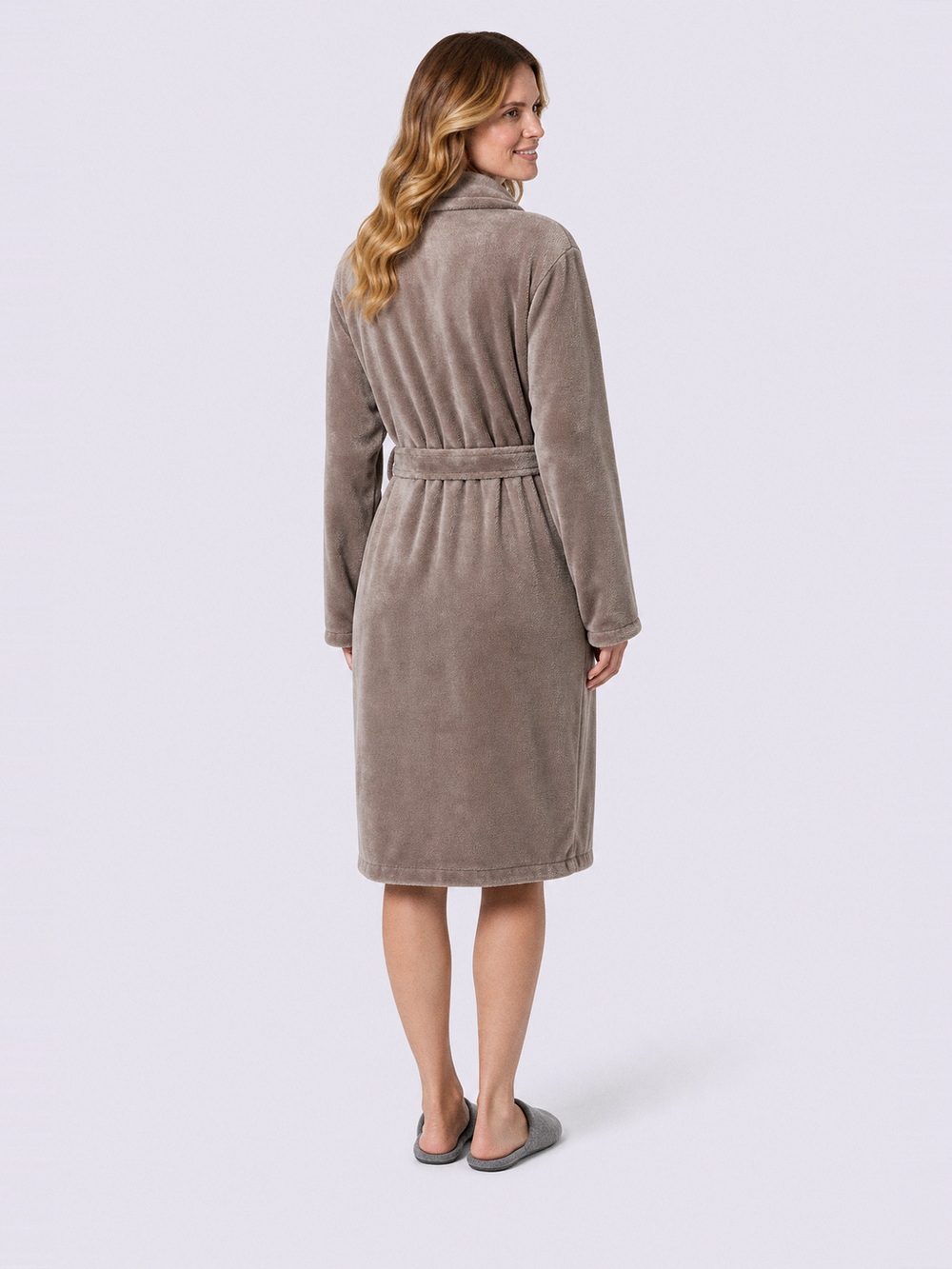 Robe de chambre en flanelle femme – vue de dos