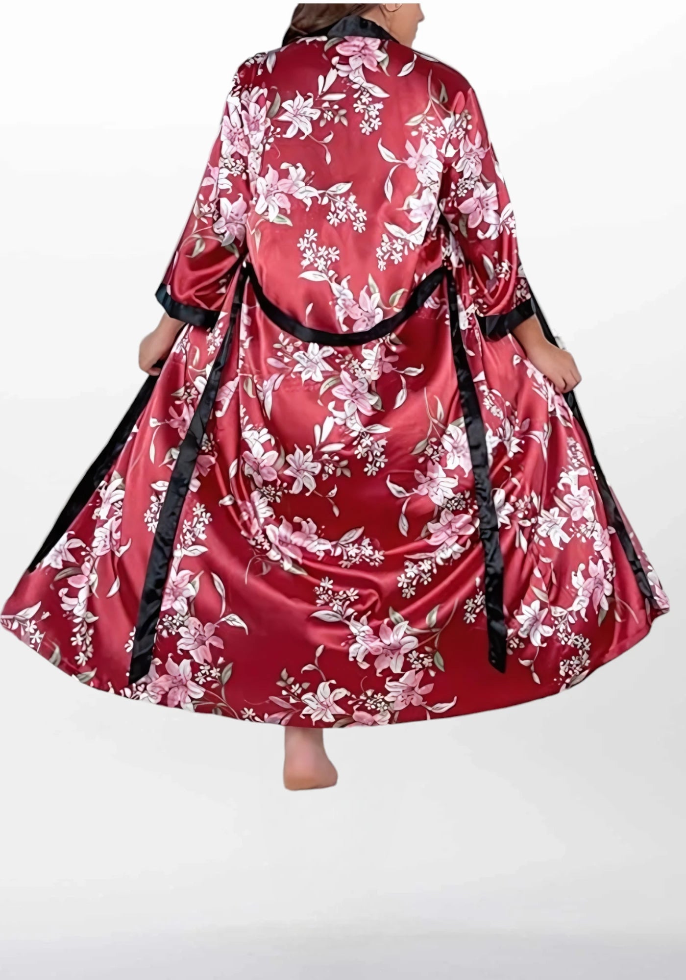 Robe de chambre en satin femme grande taille - Ma robe de chambre