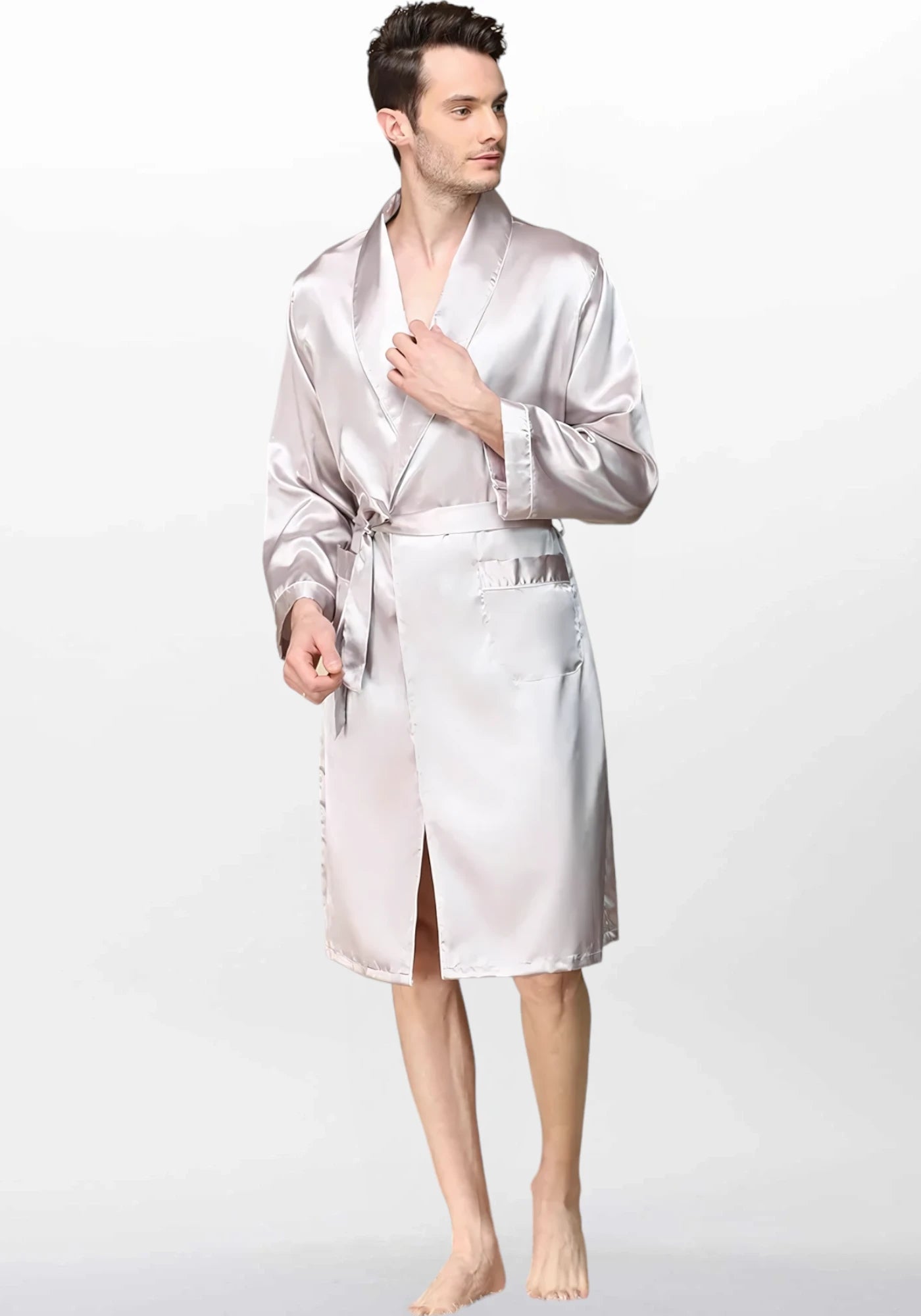 Robe de chambre en satin pour homme