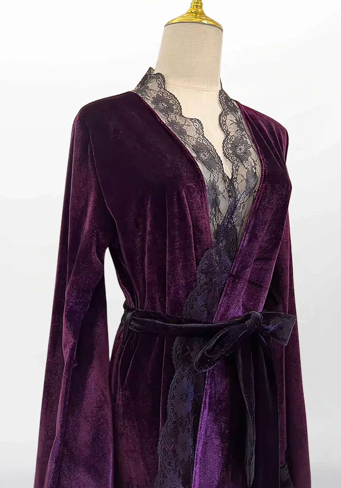 Robe de chambre en velours femme