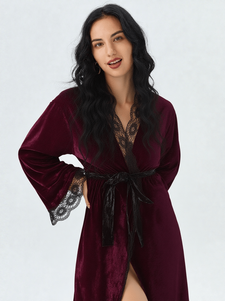 Robe de chambre en velours femme - Ma robe de chambre