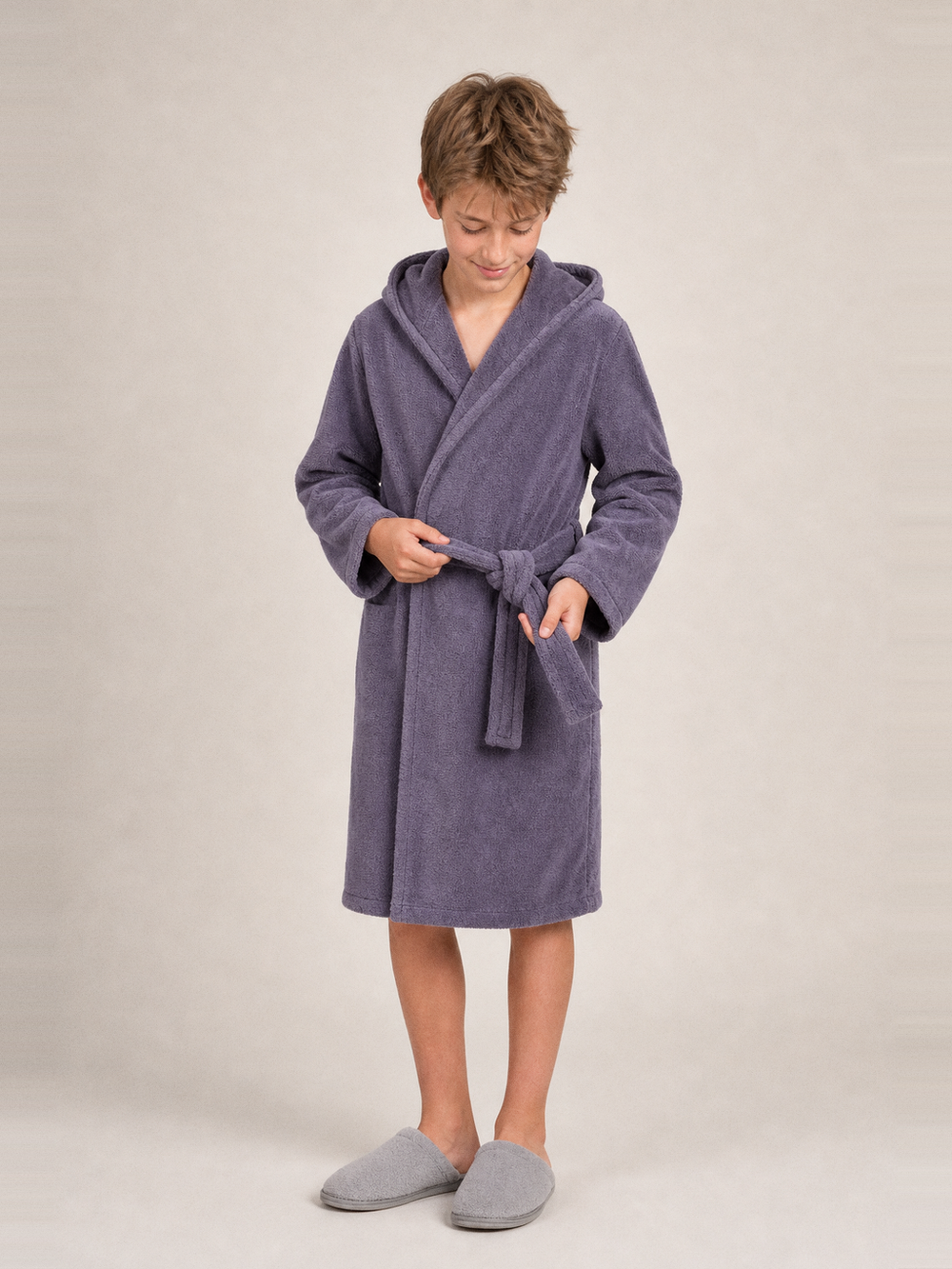 Robe de chambre enfant 14 ans mixte – ceinture et poches