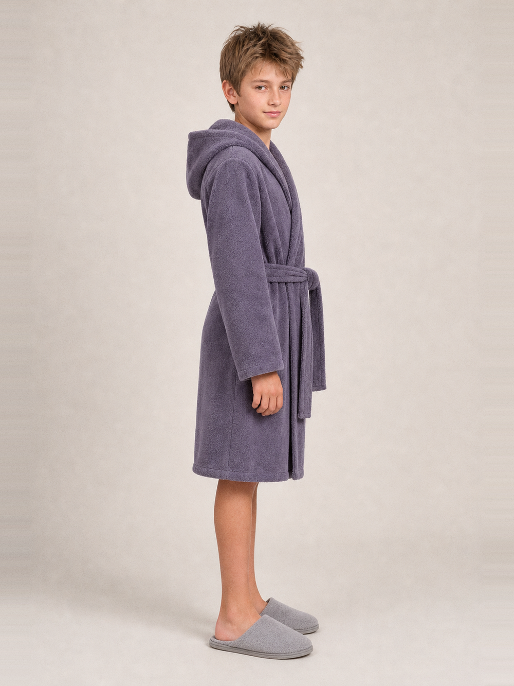 Robe de chambre enfant 14 ans mixte – longueur portée de profil