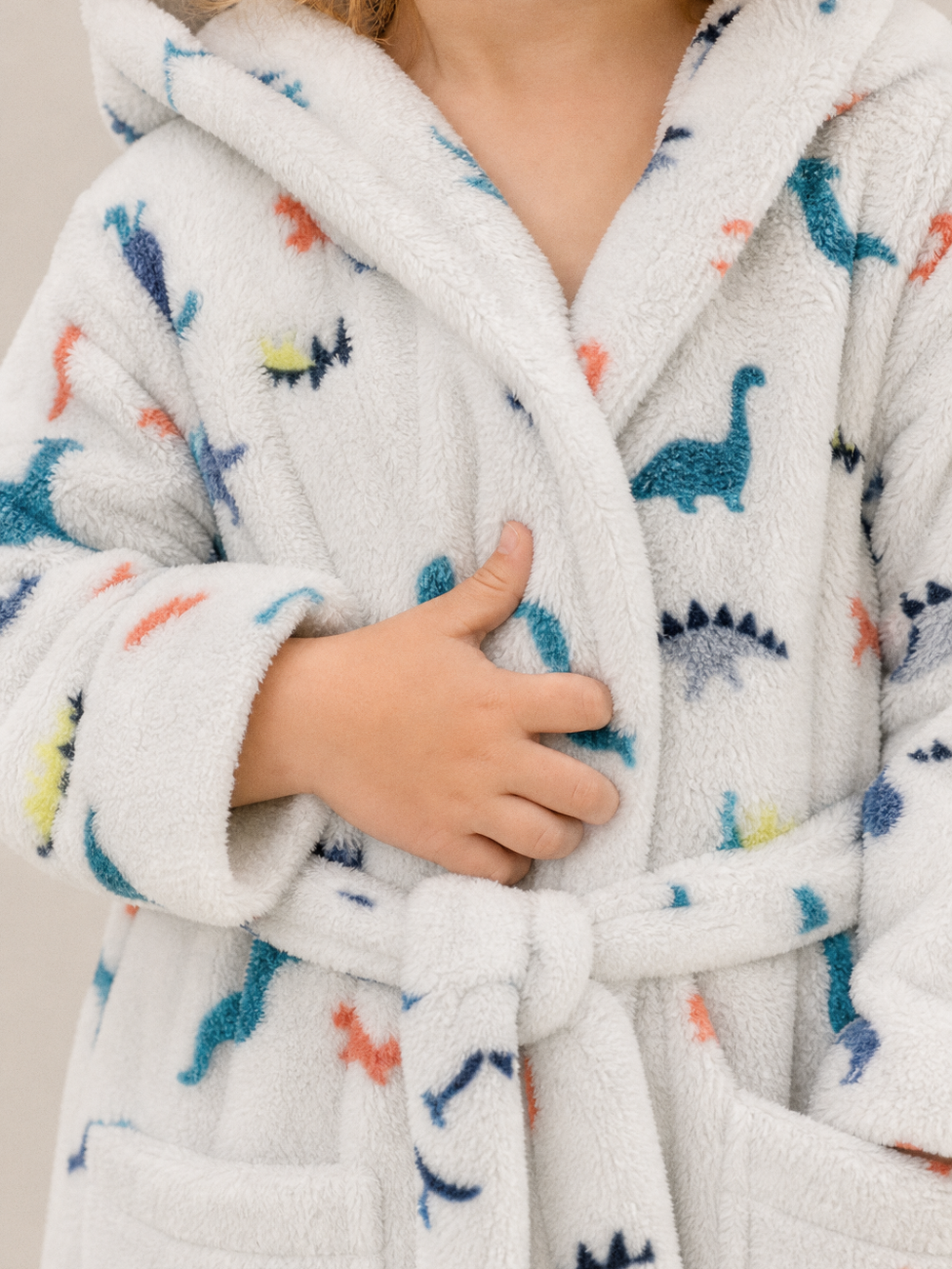 Robe de chambre enfant 2 ans – gros plan matière