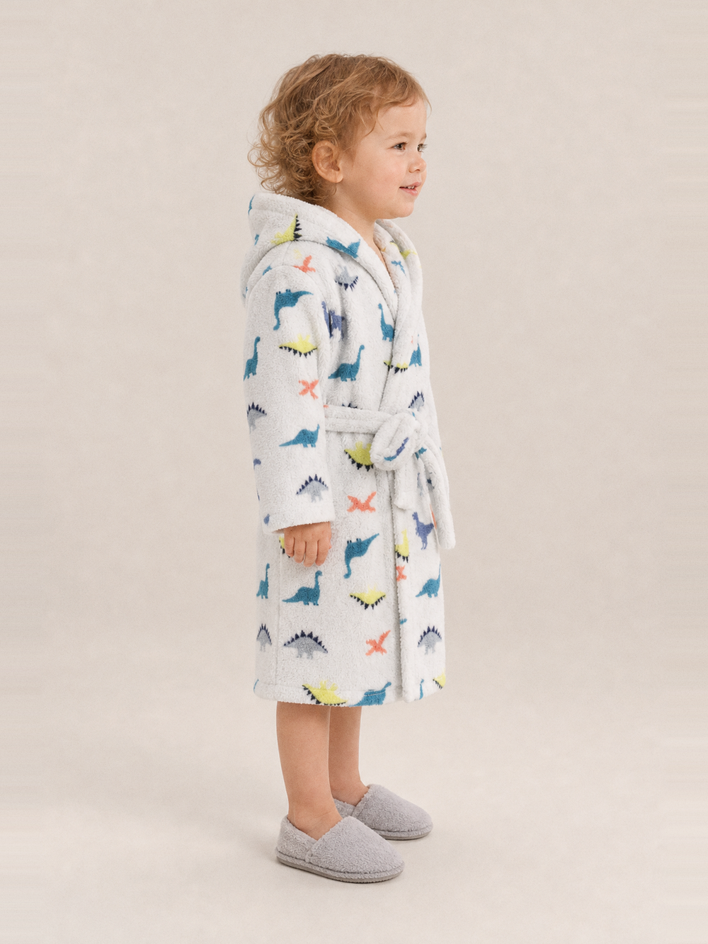 Robe de chambre enfant 2 ans – longueur portée de profil