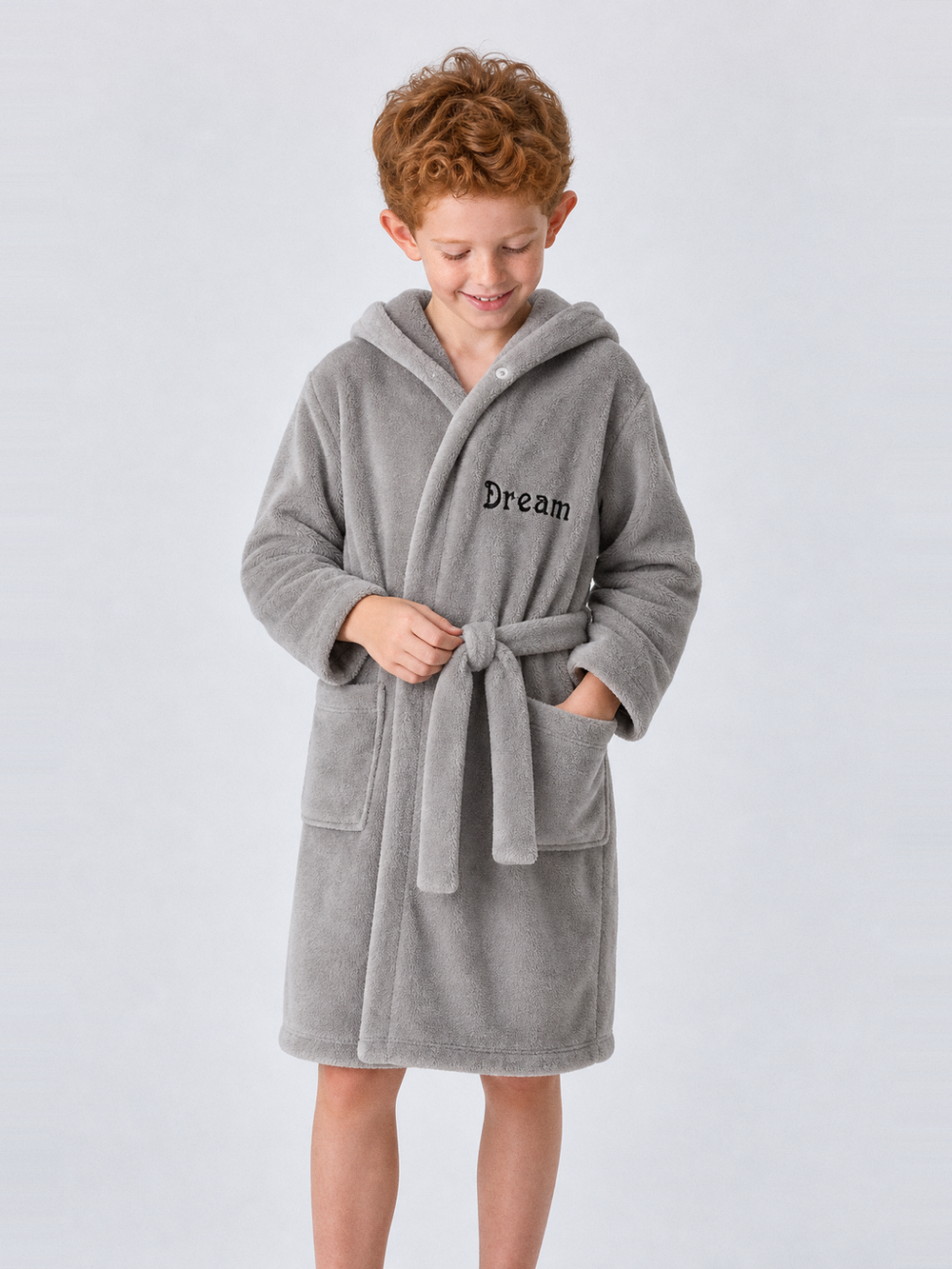 Robe de chambre enfant 8 ans – ceinture et poches