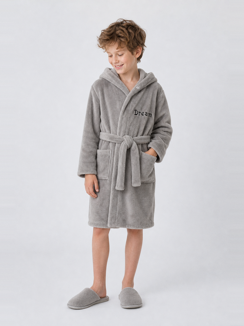 Robe de chambre enfant 8 ans – portée de face