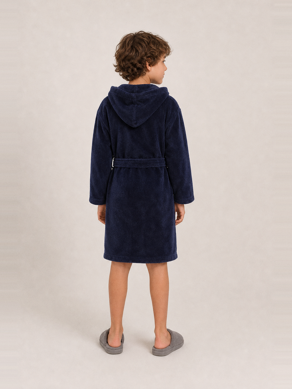 Robe de chambre enfant brodée – vue de dos