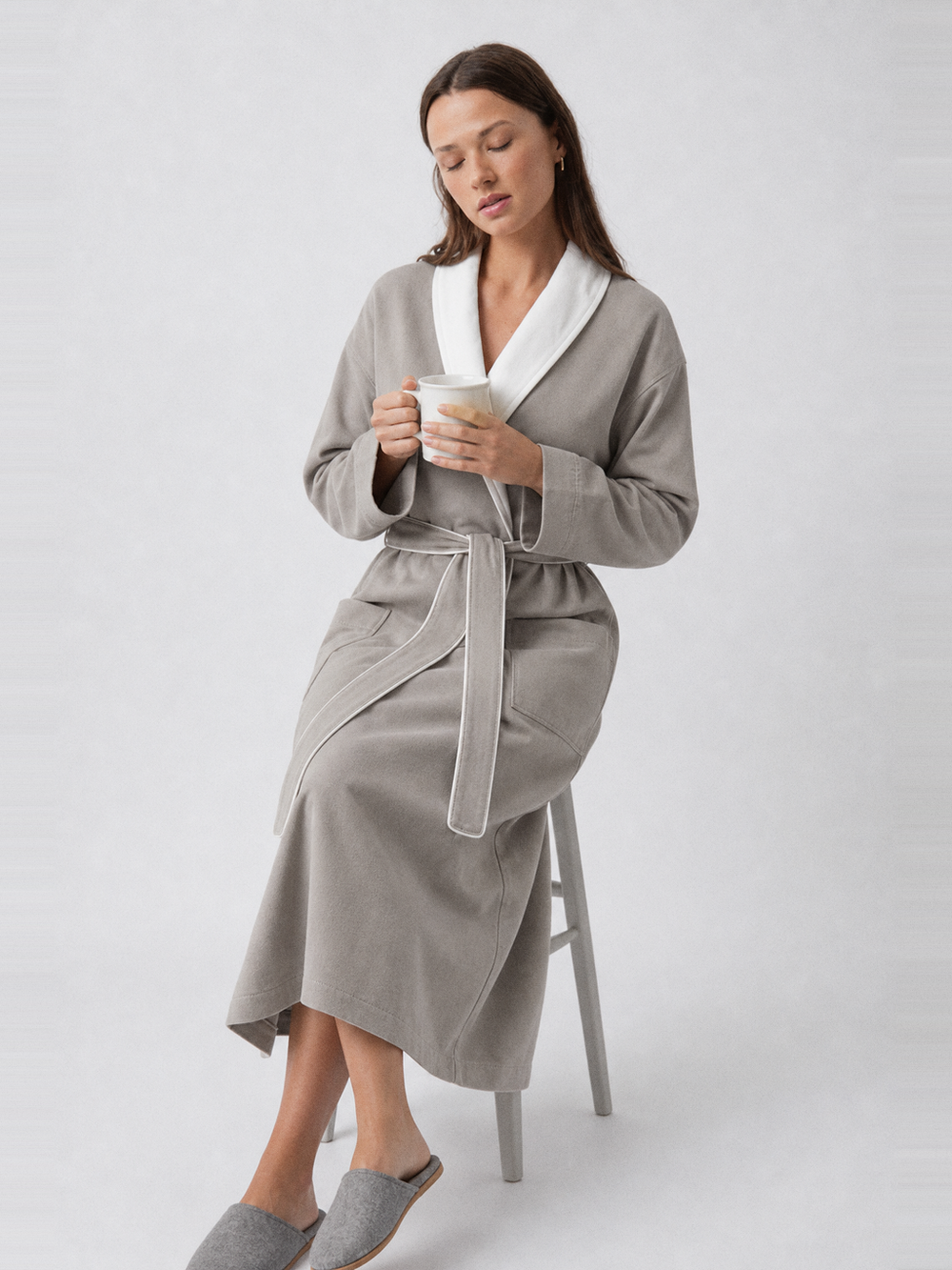 Robe de chambre épaisse – portée assise