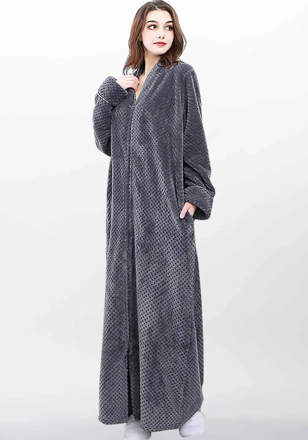 Robe de chambre femme avec fermeture éclair - Ma robe de chambre