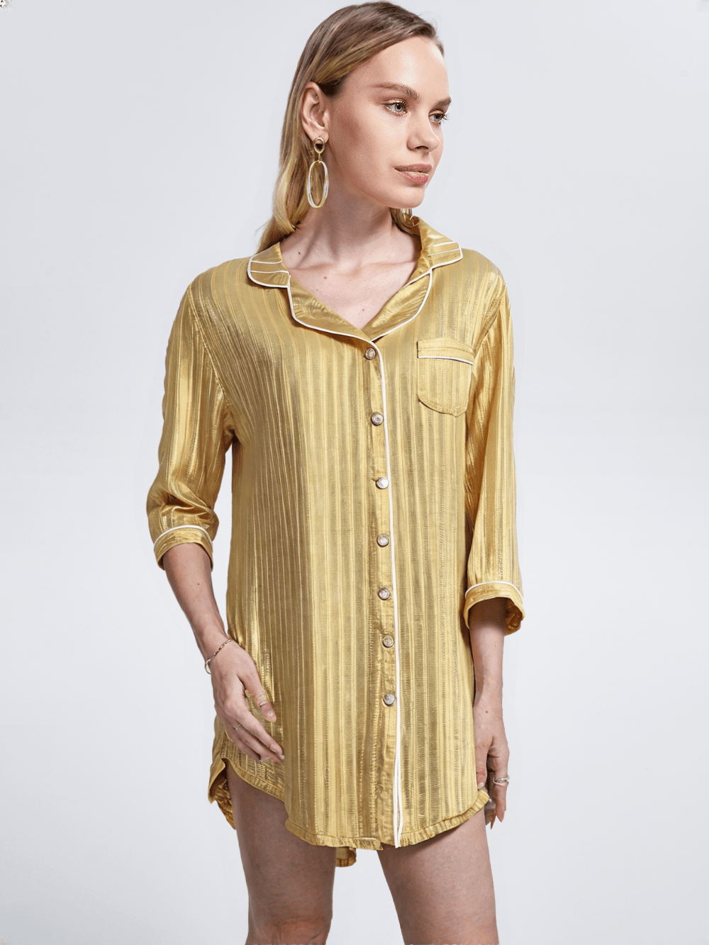 Vue de dos ou tombé, robe de chambre femme boutonnée pas cher