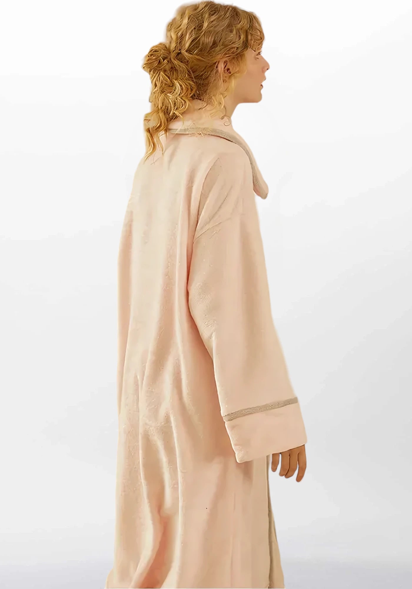 Robe de chambre femme chaude longue boutonnée