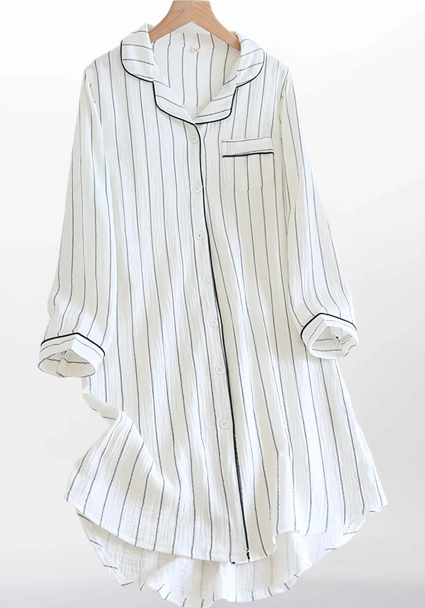 Robe de chambre femme coton boutonnée