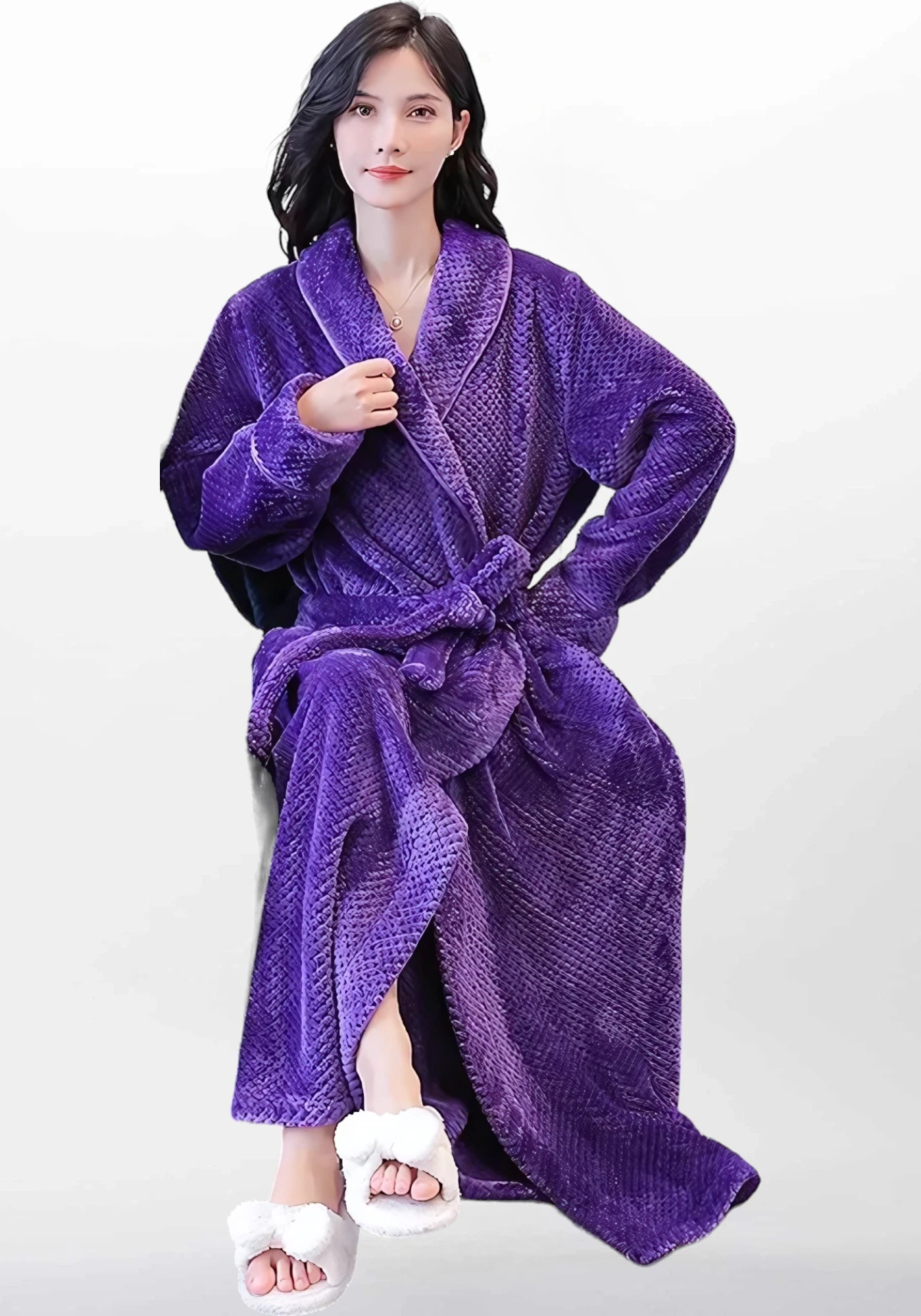 Robe de chambre femme en pilou