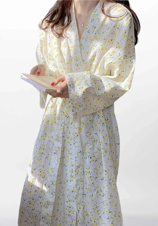 Robe de chambre femme longue coton