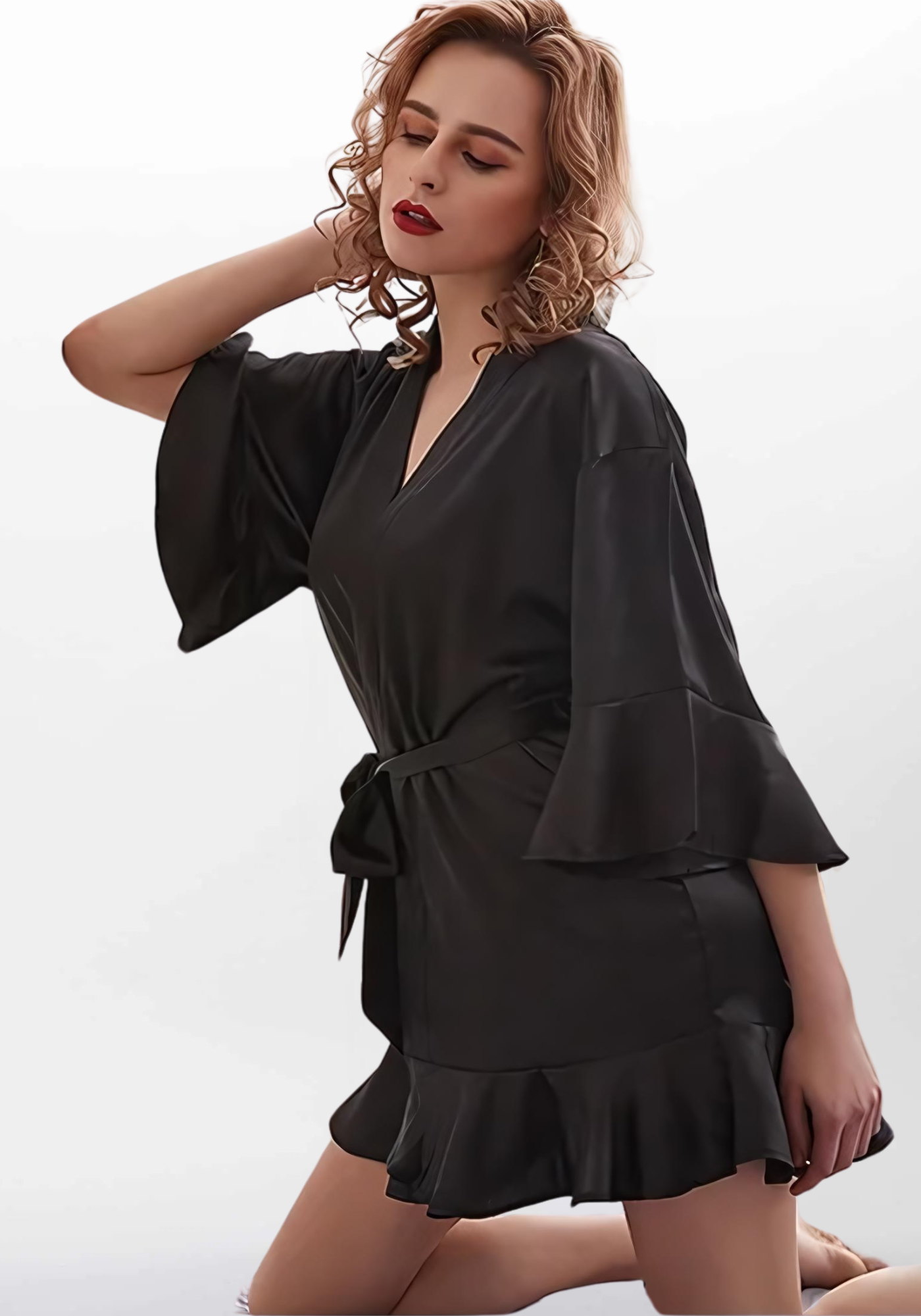 Robe de chambre femme manche courte