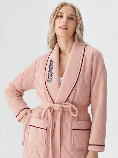 Robe de chambre femme matelassée