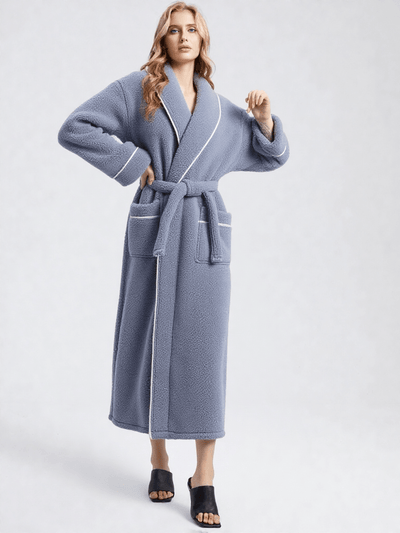 Robe de chambre femme polaire longue grande taille - Ma robe de chambre