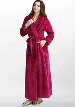 Robe de chambre femme polaire rouge - Vignette | Ma robe de chambre