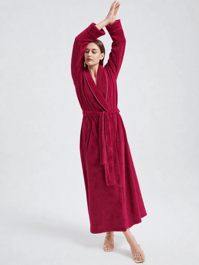 Robe de chambre femme polaire rouge - Ma robe de chambre