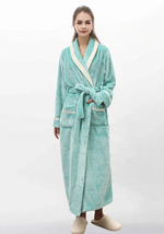 Damen-Fleece-Morgenmantel ohne Kapuze  - Vignette | Ma robe de chambre