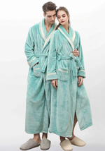 Damen-Fleece-Morgenmantel ohne Kapuze  - Vignette | Ma robe de chambre