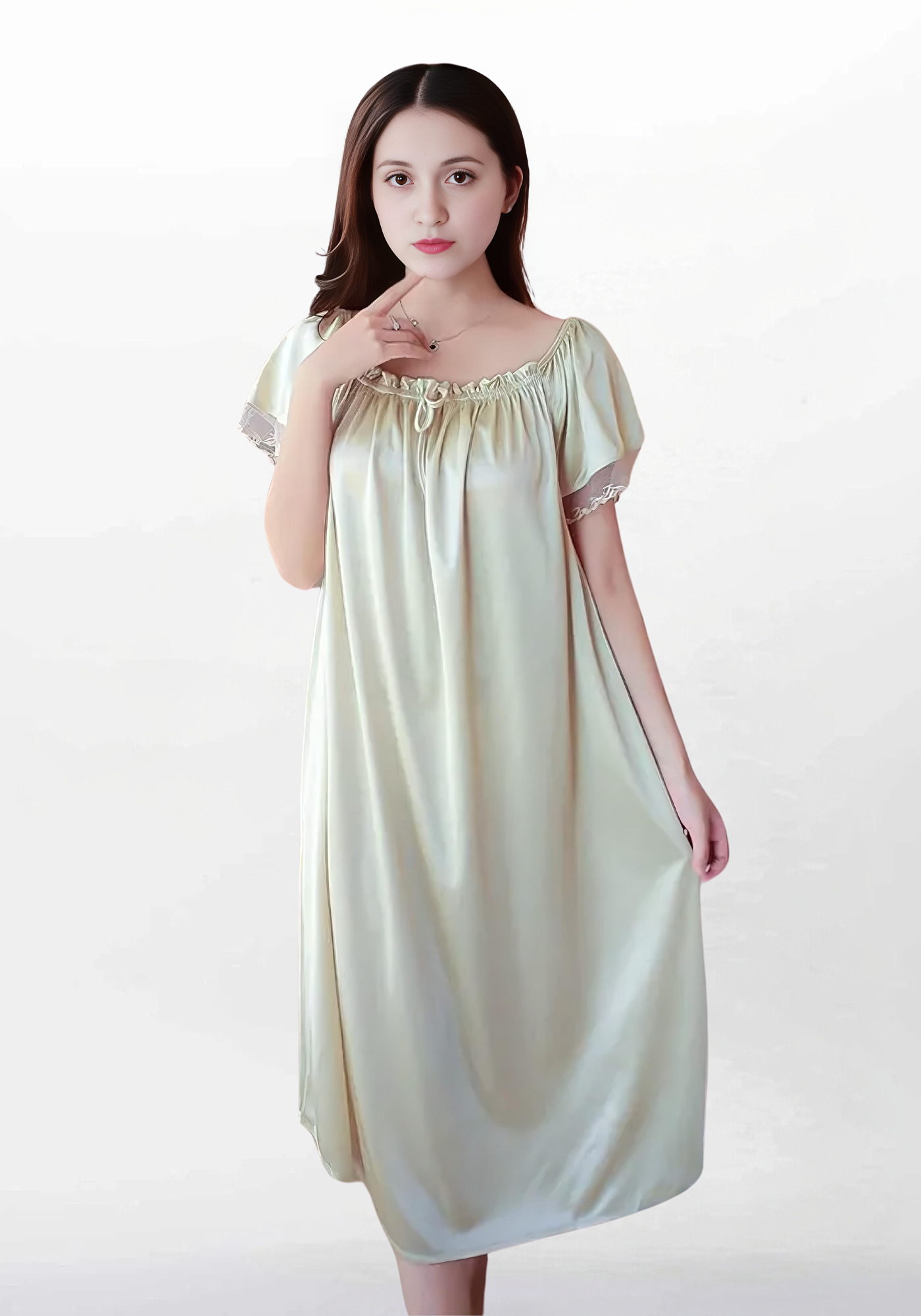 Robe de chambre femme satin longue