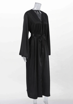 Robe de chambre femme satin noir - Vignette | Ma robe de chambre