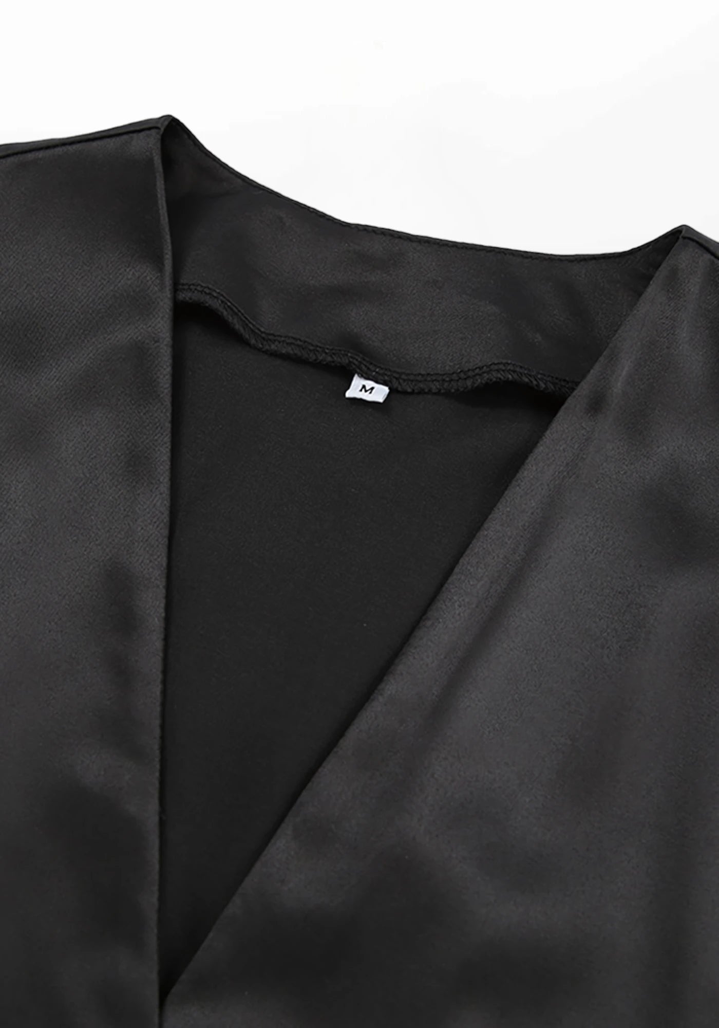 Robe de chambre femme satin noir - Ma robe de chambre