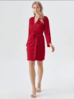 Robe de chambre femme satin rouge - Vignette | Ma robe de chambre