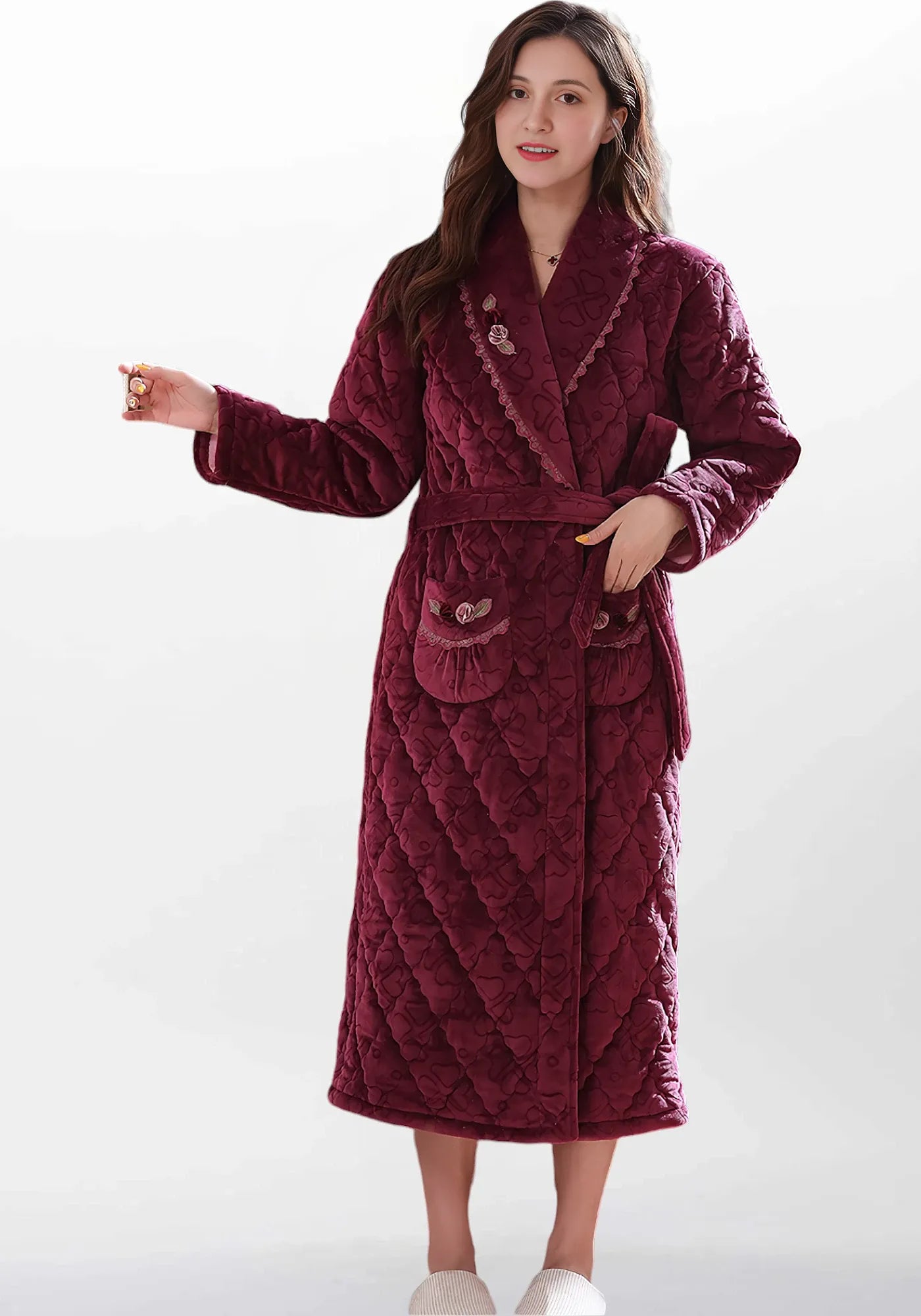 Robe de chambre femme velours