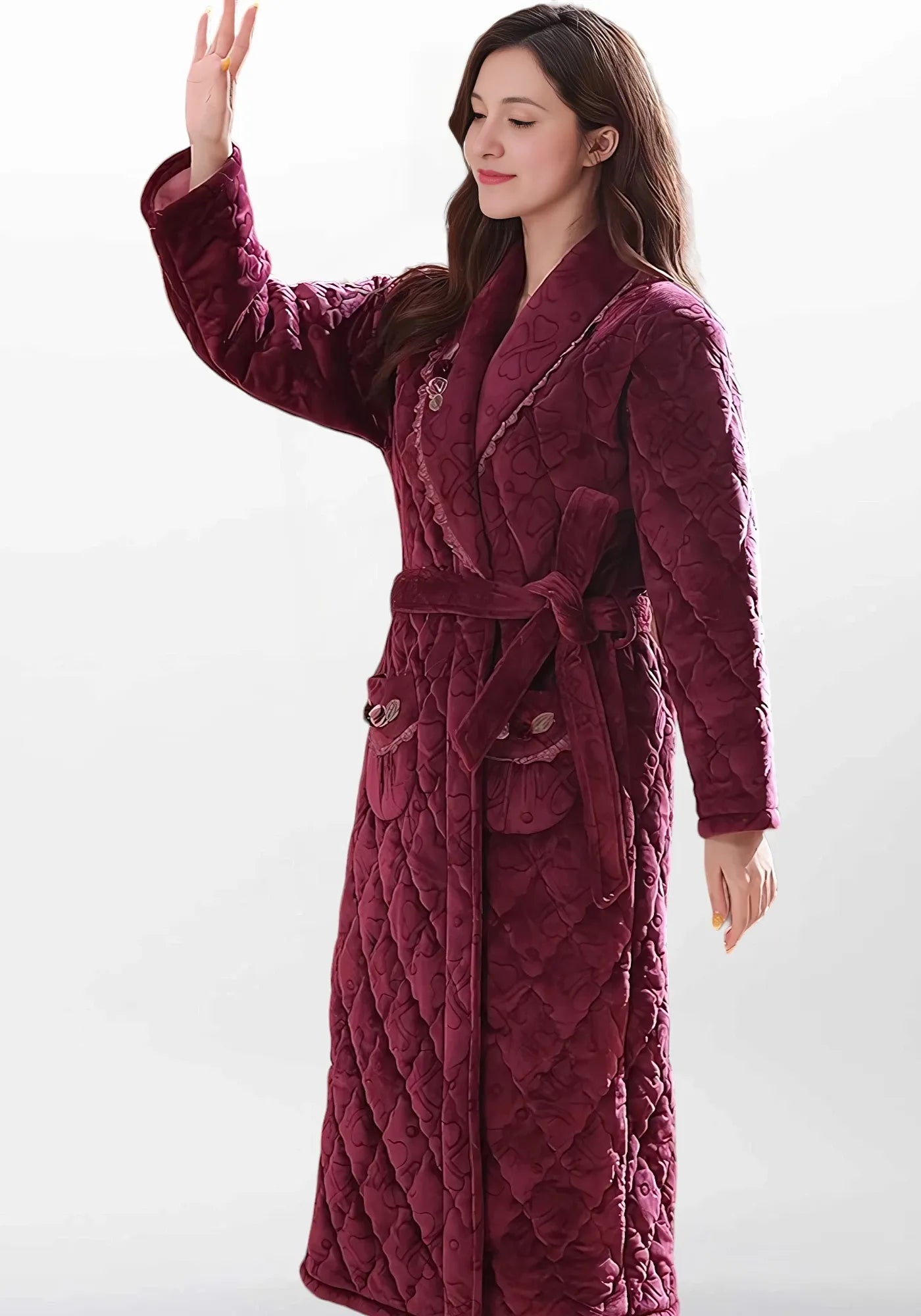 Robe de chambre femme velours