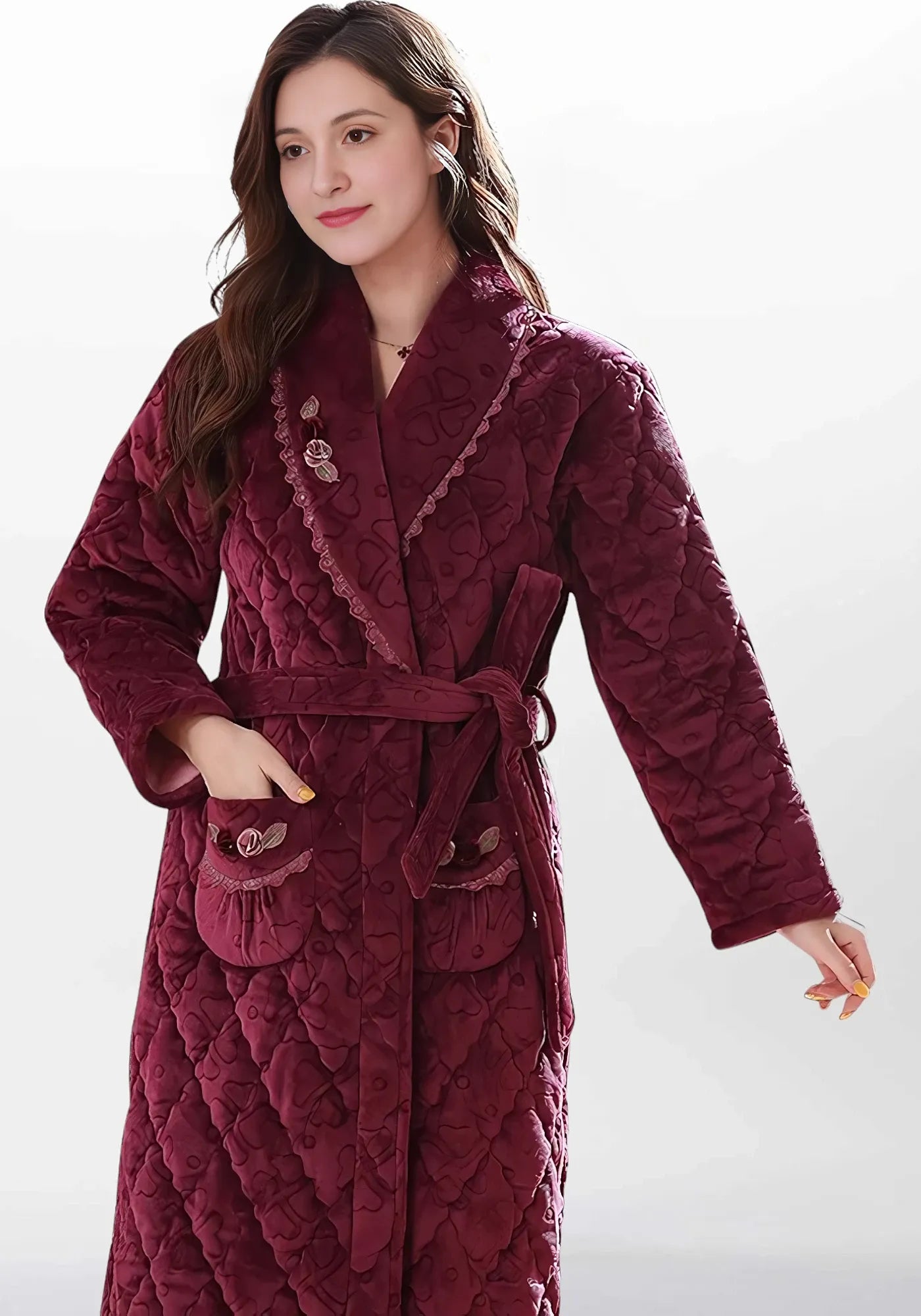 Robe de chambre femme velours