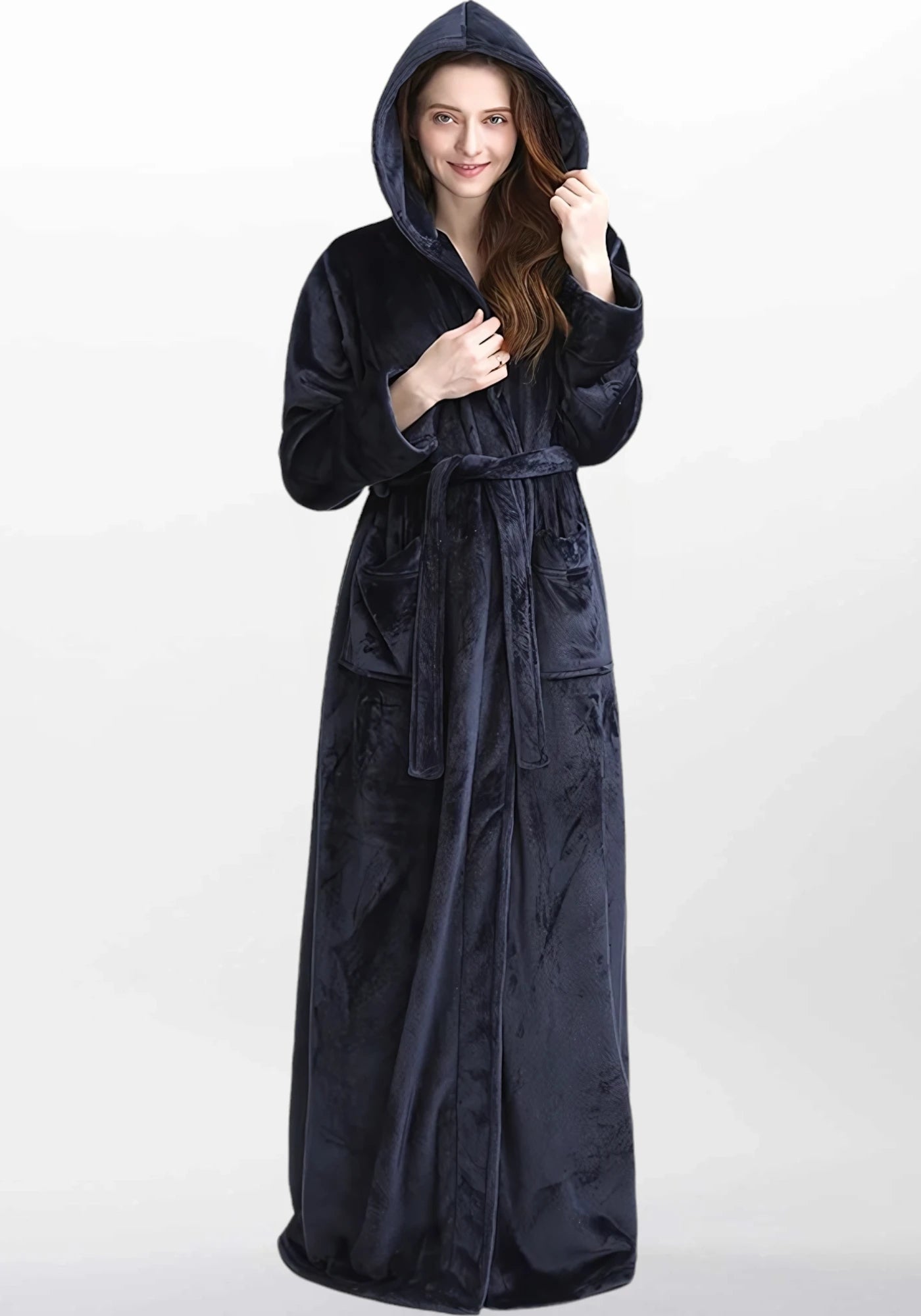 Robe de chambre femme velours noir