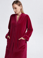 Robe de chambre femme velours zippée - Vignette | Ma robe de chambre