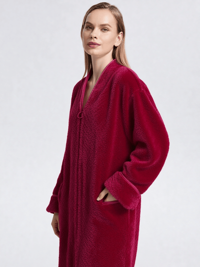 Robe de chambre femme velours zippée - Ma robe de chambre