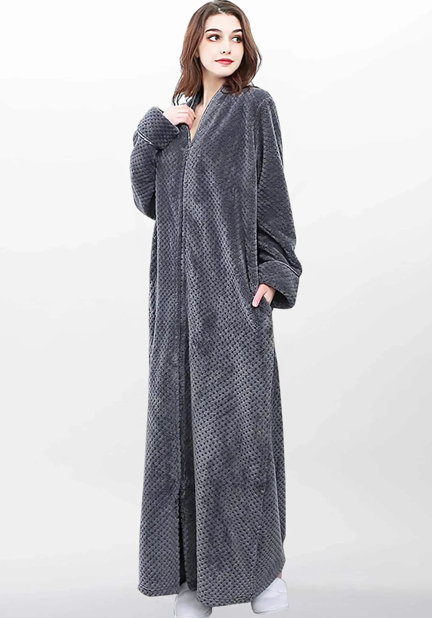 Robe de chambre femme zippée | Douceur et confort soignés
