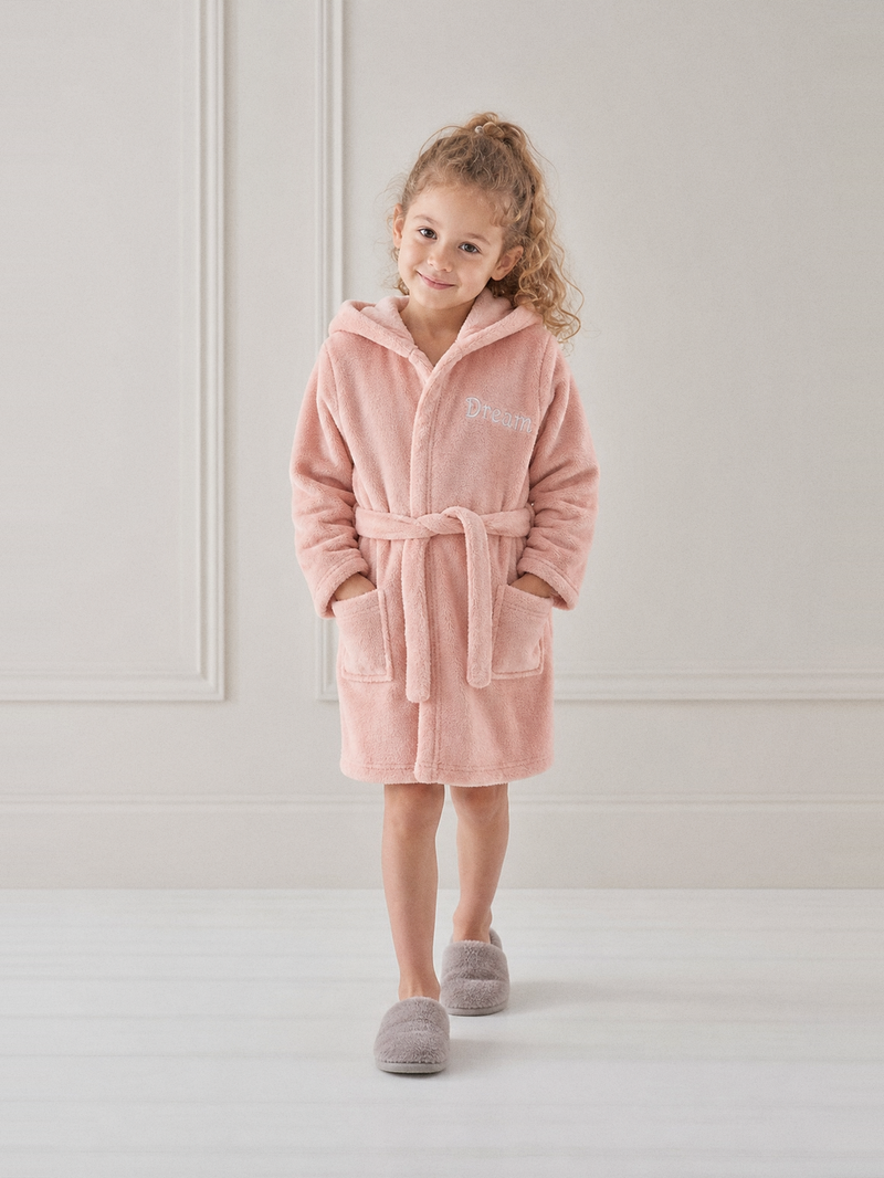 Robe de chambre fille 4 ans – portée de face