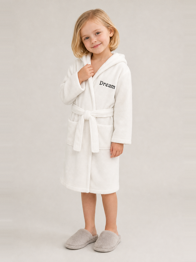 Robe de chambre fille 5 ans – portée de face