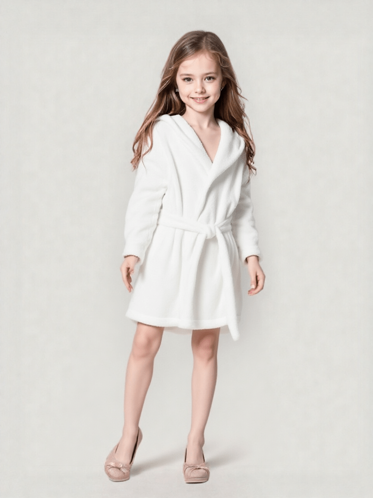 Vue de dos ou tombé, robe de chambre fille 6 ans