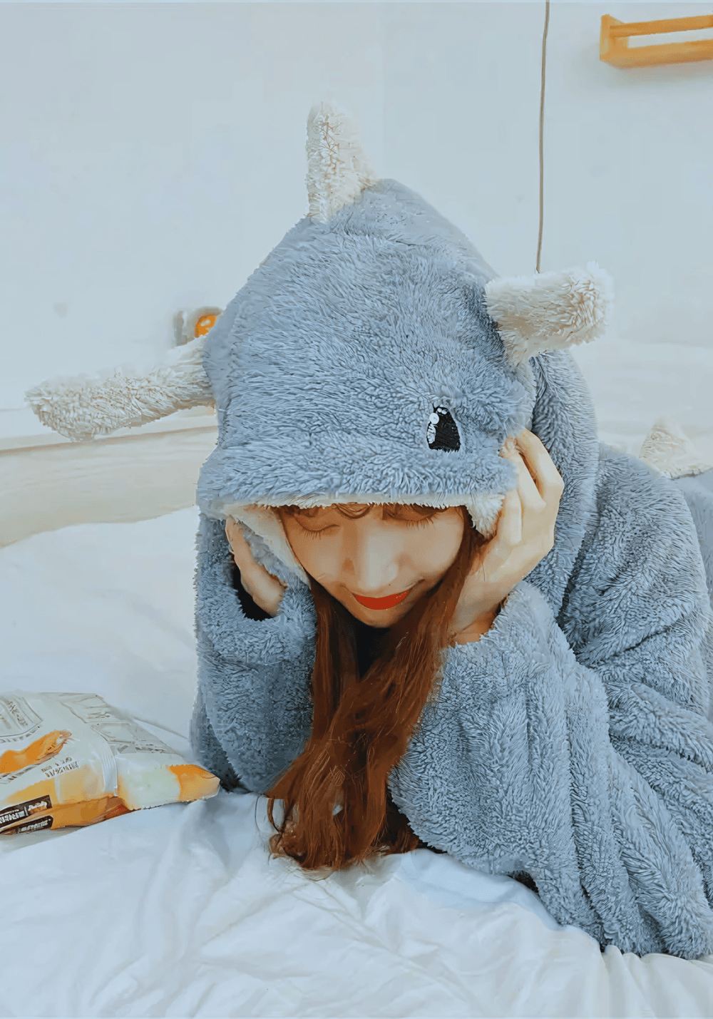Robe de chambre fille ado bleu - Ma robe de chambre