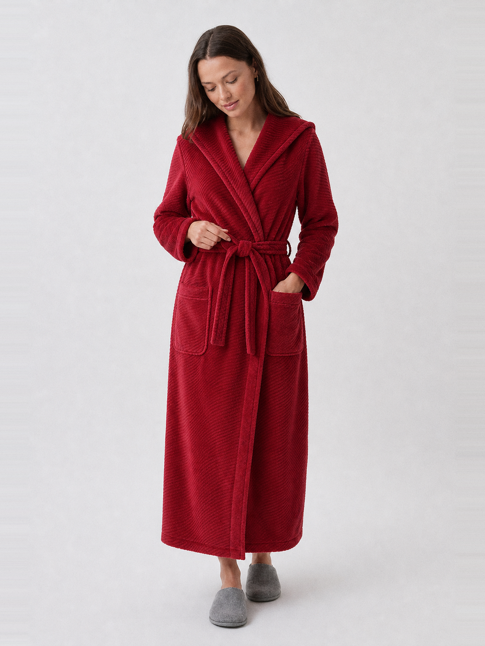 Robe de chambre hiver – ceinture et poches