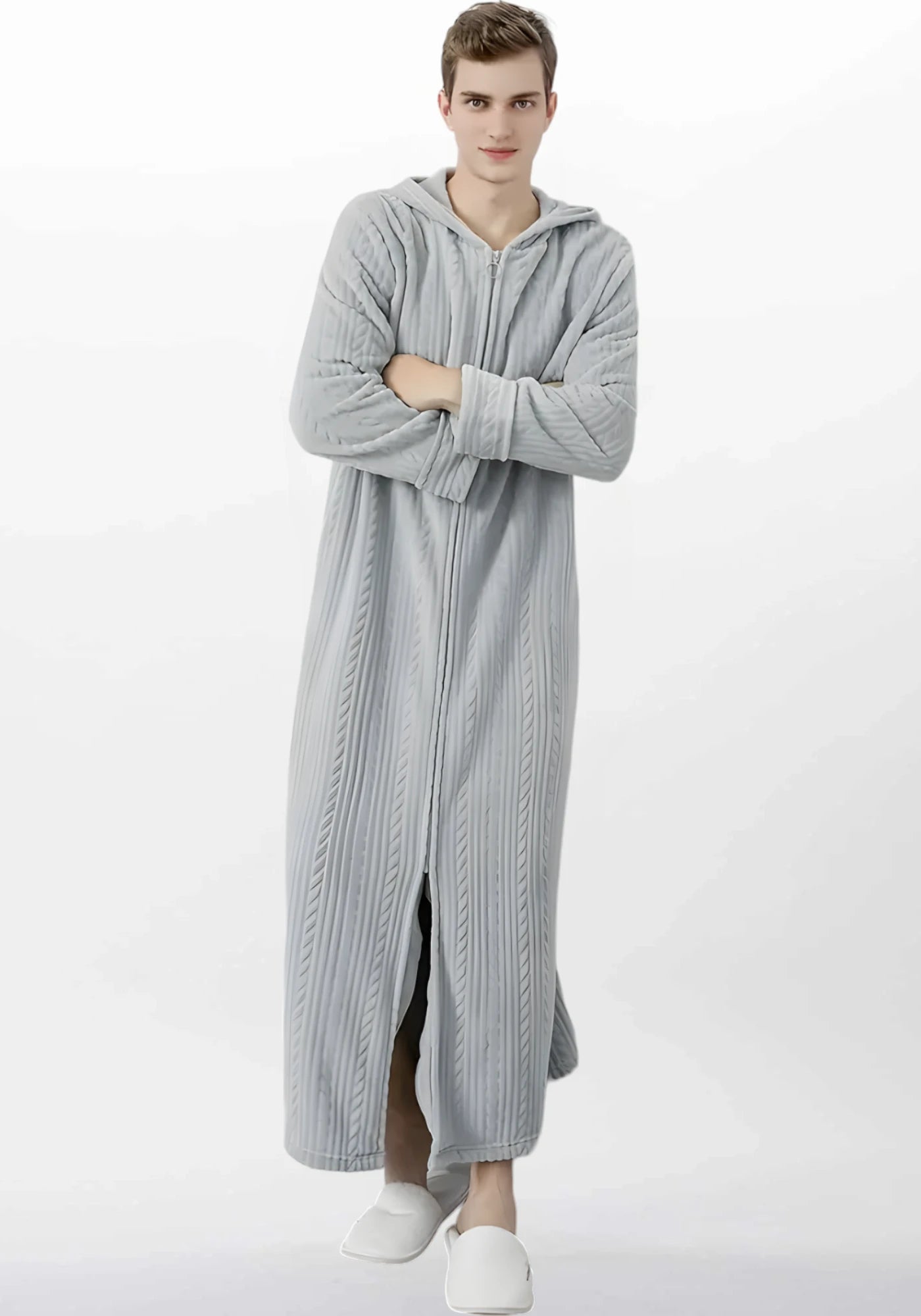 Robe de chambre homme avec capuche