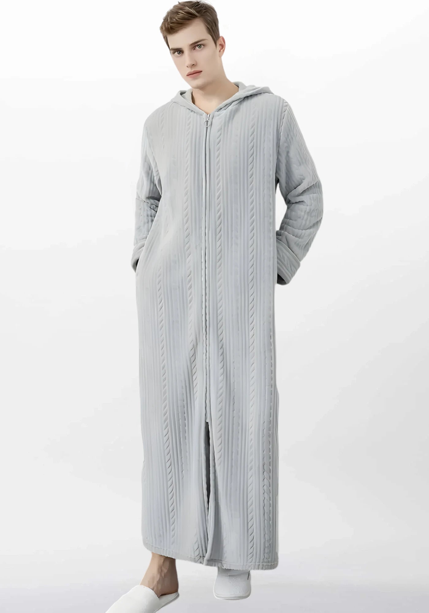 Robe de chambre homme avec capuche