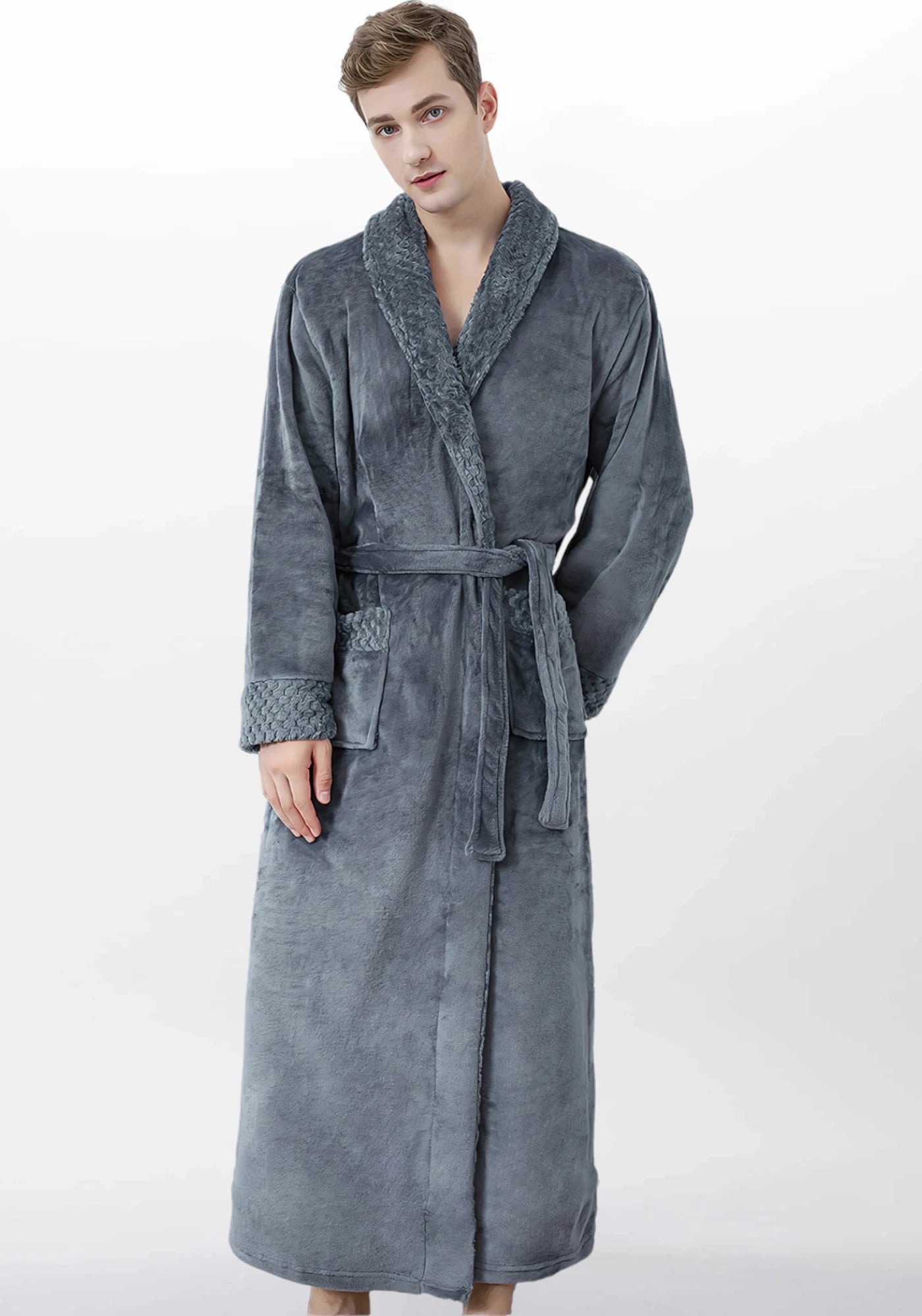 Robe de chambre homme chaude et longue