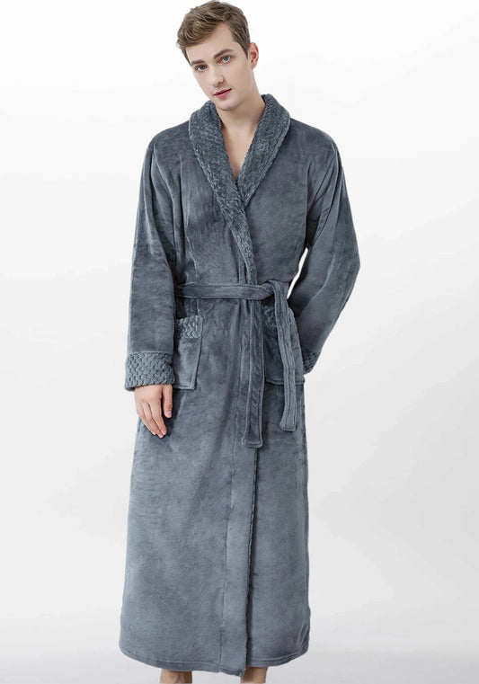 Robe de chambre homme chaude et longue