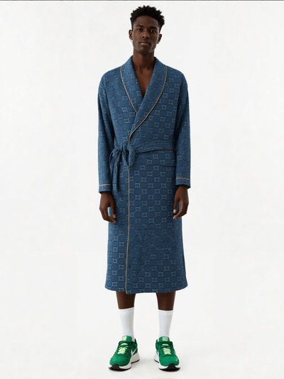 Robe de chambre homme coton nid d'abeille - Ma robe de chambre