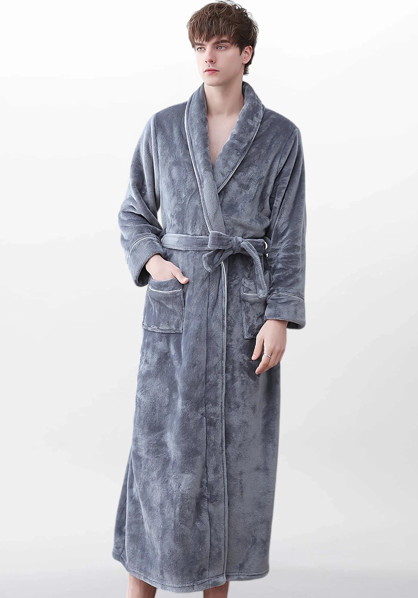 Robe de chambre homme en polaire