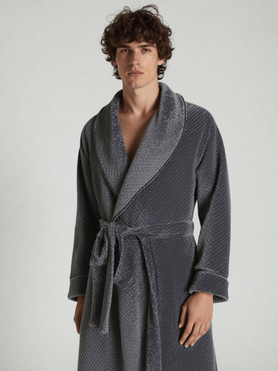 Robe de chambre homme longue en polaire - Ma robe de chambre