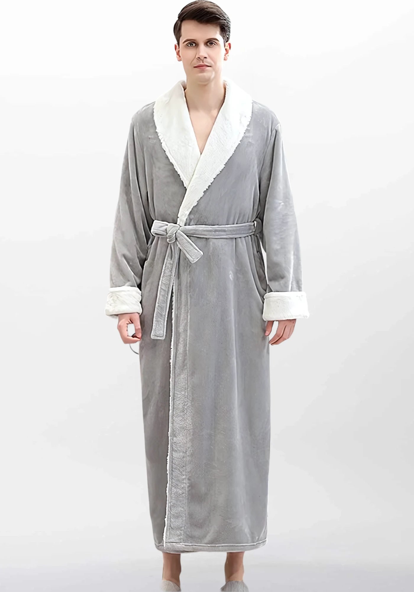 Robe de chambre homme longue polaire